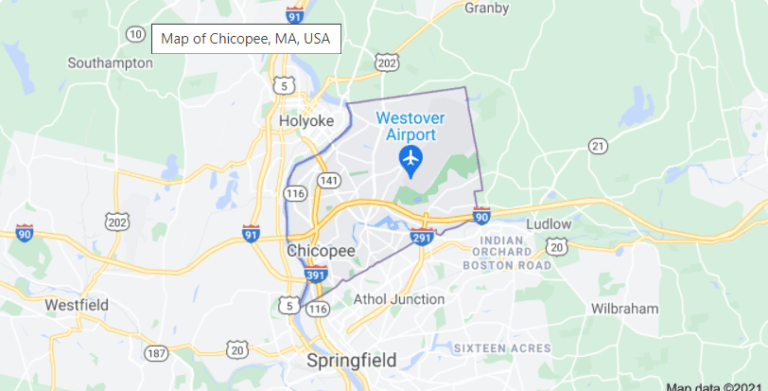 Chicopee MA USA map location